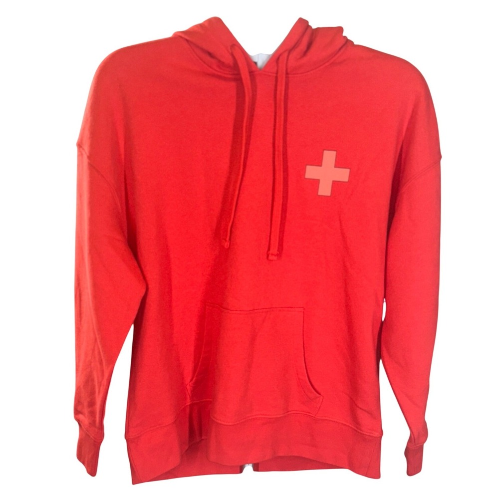 BP + Wildfang Red Hoodie Women's Small NWT Graphic "Something Else" Pullover